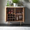 Atkin and Thyme Flute Marble Drinks Cabinet Natural