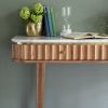 Atkin and Thyme | Flute Marble Console Desk