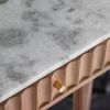 Atkin and Thyme | Flute Marble Console Desk