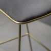 ELLA METAL BARSTOOL - GREY VELVET