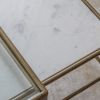 Nile Glass and Marble Top Coffee Table Set