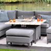Ingrid Upholstered Corner Sofa Lounge Firepit Set 