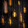 Atkin and Thyme Parasol Chandelier Lights with Antique Bulbs