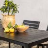 Atkin and Thyme Dining Set Black 6 Seat Table Top