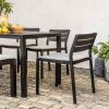 Atkin and Thyme Dining Set Black Chairs