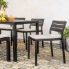 Atkin and Thyme Dining Set Black 6 Seat Chairs