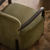 Aviator Armchair in Olive Green Velvet