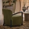 Aviator Armchair in Olive Green Velvet