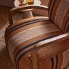 Aviator Armchair in Striped Cotton Rug