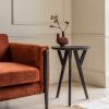 Atkin and Thyme Molten Side Table Amber Glass