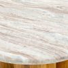 Atkin and Thyme Column Marble Coffee Table Marble