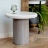 Column Marble Side Table in Natural Lighting 
