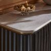 Flute Marble Drinks Cabinet - Black