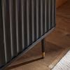 Flute Marble Drinks Cabinet - Black