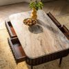 Atkin and Thyme Heritage Rug with Flute Vintage Coffee Table