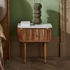 Flute Marble Bedside Drawer