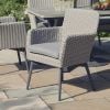 Atkin and Thyme Freya 6 Seat Dining Set With Deluxe Parasol - Chair