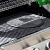 Atkin and Thyme Grillstream Hybrid Gas/Charcoal BBQ in Stainless Steel - 4 Burner Close Up of Circular Griddle Plate