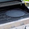 Atkin and Thyme Grillstream Hybrid Gas/Charcoal BBQ in Stainless Steel - 6 Burner Close Up of Circular Griddle Plate 