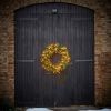 Atkin and Thyme Indoor Outdoor Oversized Pre-Lit Wreath Outside Scene