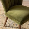 Atkin and Thyme Joyce Dining Chair In  Deep Green Velvet Seat