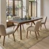 Atkin and Thyme Joyce Dining Chair In Natural Linen Dining Set 
