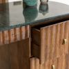 Atkin and Thyme Jude Fluted Green Marble Desk Draw