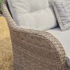 Atkin and Thyme Karla Rattan Rectangular Lounge Dining Set Side Armrest