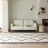 Atkin and Thyme Kazba Shaggy Rug 200 x 300 cm Styled With Fitzroy Sofa 