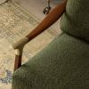 Atkin and Thyme Levi Armchair in Olive Green Boucle Arm Detail
