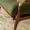Atkin and Thyme Levi Armchair in Olive Green Boucle Join Detail