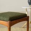 Atkin and Thyme Levi Footstool in Olive Green Boucle 
