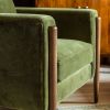 Atkin and Thyme Lexington 3-Seat Sofa In Deep Green Velvet - Natural