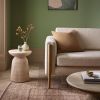Mason Side Table/Stool Travertine Finish