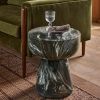 Lucy Side Table Green Marble Finish