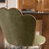 Atkin and Thyme Mara Occasional Chair in Green Velvet