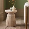 Mason Side Table/Stool Travertine Finish