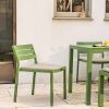 Atkin and Thyme Anna 4 Seat Dining Set in Green Chair