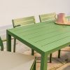 Atkin and Thyme Anna 6 Seat Dining Set in Green Table