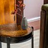 Atkin and Thyme Molten Side Table Amber Glass