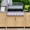 Atkin and Thyme Paola Grillstream Hybrid Gas/Charcoal BBQ - 6 Burner Outdoor Kitchen Close Up of Lid Up