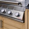 Atkin and Thyme Paola Grillstream Hybrid Gas/Charcoal BBQ - 6 Burner Outdoor Kitchen Right Side Detail