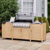 Atkin and Thyme Paola Grillstream Hybrid Gas/Charcoal BBQ - 6 Burner Outdoor Kitchen Right Side 