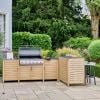 Atkin and Thyme Paola Grillstream Hybrid Gas/Charcoal BBQ - 6 Burner Outdoor Kitchen with Bar Facing In 
