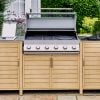 Atkin and Thyme Paola Grillstream Hybrid Gas/Charcoal BBQ - 6 Burner Outdoor Kitchen with Bar Grill Detail