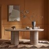Raina 2m Dining Table Travertine Finish