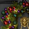 Atkin and Thyme Retro Bauble Garland - Purple and Green