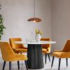Atkin and Thyme Shell Burnished Copper Pendant Over Table