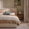 Sloane Kingsize Fluted Bed in Natural Boucle