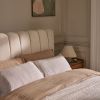 Sloane Kingsize Fluted Bed in Natural Boucle